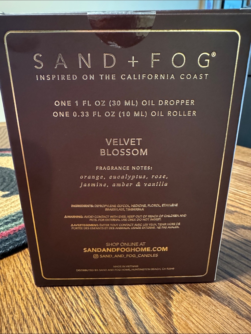 Sand+Fog Velvet Blossom Eau de Parfum Oil - Brown - Picture 2 of 2